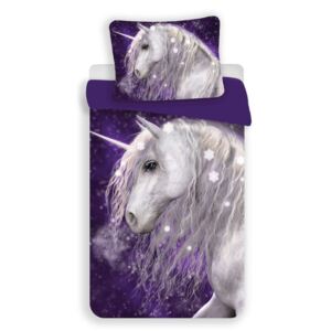 Jerry Fabrics povlečení bavlna Unicorn purple 140x200+70x90 cm