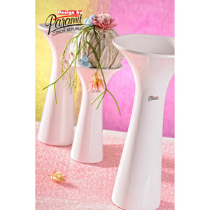 Paramit ELEANOR Váza bílá Barva: Bílá, Výška: výška 30 cm, průměr 12,5 cm