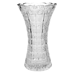 Váza skleněná broušená tvar X 35.5 cm