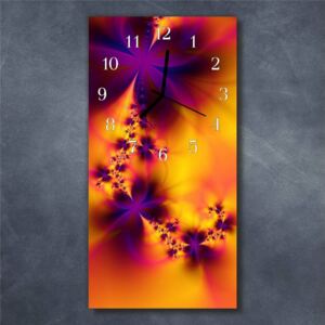 E-shop24, 60x30 cm, Hnn7129721 Nástěnné hodiny obrazové na skle - Květinový sen