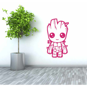 GLIX Groot - samolepka na zeď Růžová 20x10 cm
