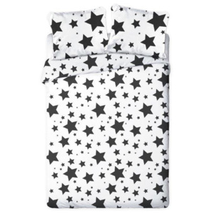 Faro Bavlněné povlečení Stars černo-bílé, 220x200, 2x70x80 FRANCIE