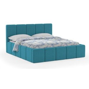 Čalouněná postel ELCANO 140x200 cm Tyrkysová