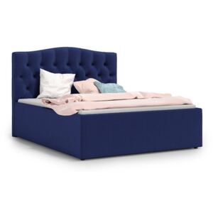 Čalouněná postel RIVA 140x200 cm Tmavě modrá