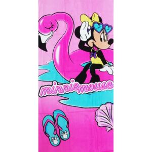 Setino Dětská osuška "Minnie Mouse Summer" - růžová - 70 x 140 cm