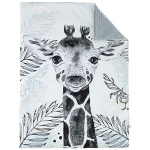 ESITO Luxusní deka MINKY Žirafa, Barva šedá, Velikost 73 x 98 cm