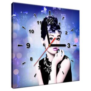 Tištěný obraz s hodinami Audrey Hepburn - Jakub Banas ZP3579A_1AI