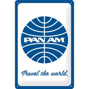 Nostalgic Art Plechová cedule: Pan Am (Travel the world) - 30x20 cm