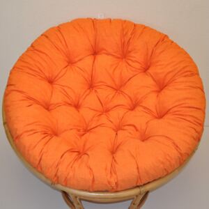 Polstr na PAPASAN 110 cm (průměr sedáku 120 cm) - oranžový MELÍR