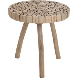 Odkládací kávový stolek z teakového dřeva, Ø 50 cm