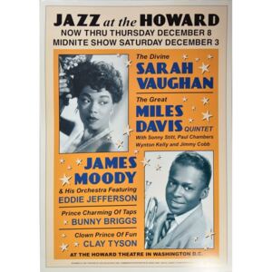 Koncertní plakát Sarah Vaughan+Miles Davis, Washington DC, 1960