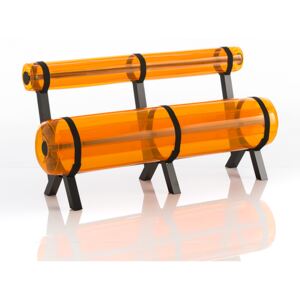 Moderní lavička Ziba transparentní Barva: Oranžová