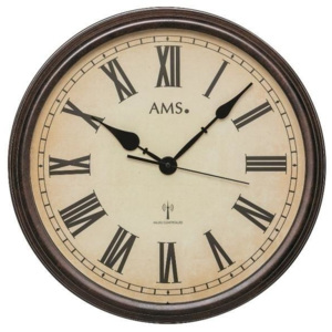 Nástěnné hodiny 5977 AMS řízené rádiovým signálem 42cm