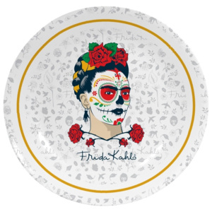 Nástěnný dekorativní keramický talíř Madre Selva Frida Sugar Skull