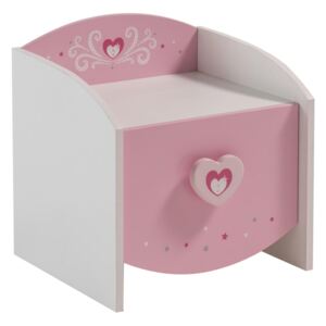 Dětský růžový noční stolek Anastasia