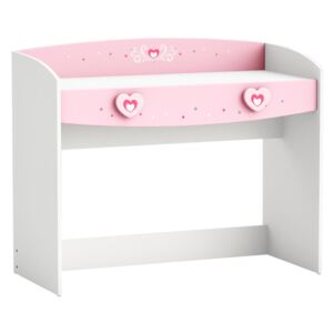 Růžový dětský psací stůl Anastasia