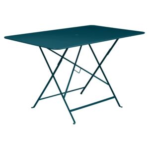 Modrý kovový skládací stůl Fermob Bistro 117 x 77 cm