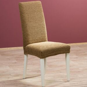 Luxusní multielastické potahy ZAFIRO tabákově hnědé židle s opěradlem 2 ks 40 x 40 x 60 cm