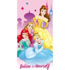 Bavlněná froté osuška 70x140 cm - Disney princezny