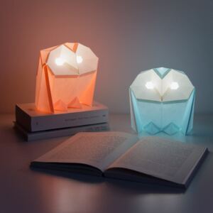 Papírová origami lampa sovička pálená Owl paperlamps Barva: Bílá