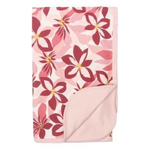 Mamatti Dětská oboustranná bavlněná deka, 80 x 90 cm, Magnólie, růžová