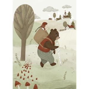 Ilustrace Mascha and bear, Anna Lunak