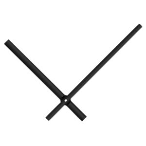 Černé rovné hliníkové ručičky na hodiny 145 mm | 113 mm