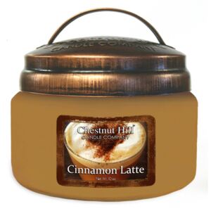 Chestnut Hill Candle CO Chestnut Hill Vonná svíčka ve skle Skořicové latté - Cinnamon Latte, 10oz