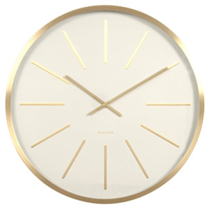 Karlsson Mosazné nástěnné hodiny - Karlsson Maxiemus White, OE 60 cm