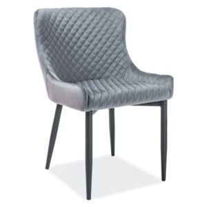 Jídelní židle - COLIN B Velvet, různé barvy na výběr Čalounění: šedá (tap.14)