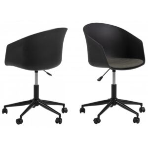 Design Scandinavia Kancelářská židle Moon, tkanina, tmavě šedá