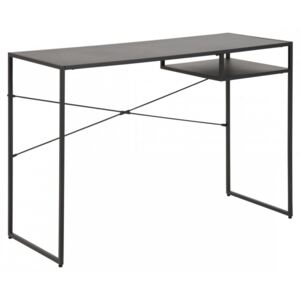Design Scandinavia Pracovní stůl Newcastle, 110 cm, kov, černá