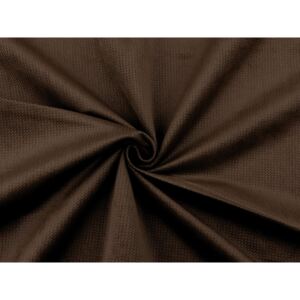 Velvet strukturovaný jednobarevný - 31 hnědá čokoládová