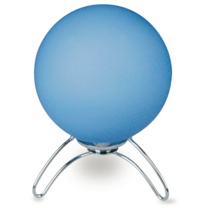 I-192/00600 TRESPOLO stolní lampička 1xE14 lesklý chrom a sklo modré