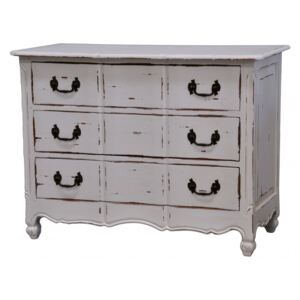 Bramble Furniture Komoda Provence, bílá patina