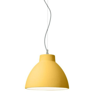 Wever Ducré Bishop 4.0, světležluté závěsné svítidlo s šedým kabelem, 1x100W E27, prům. 40cm