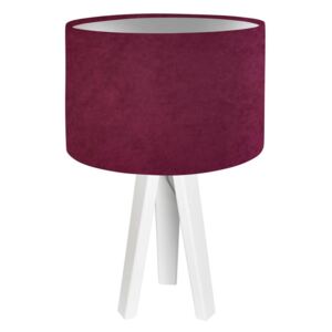 Skandinávská stolní lampa MODERN, 1xE27, 60W, bílá, fialovostříbrná