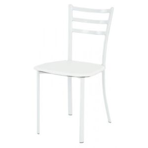Jídelní židle Jackie (bílá/bílý lesk) - II. jakost - BAZAR