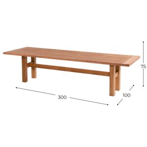Yasmani teakový zahradní stůl Hartman rozměr: 300x100cm