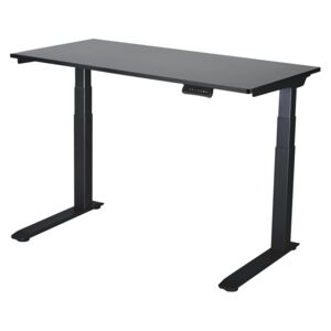 Výškově nastavitelný stůl Liftor 3segmentový premium C deska 1380 x 650 x 25 mm černý dekor