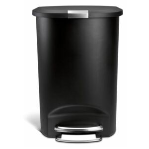 Simplehuman, Pedálový odpadkový koš – 50 l, plast, černý | černá