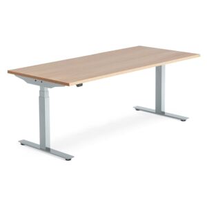 AJ Produkty Výškově nastavitelný stůl Modulus, 1800x800 mm, stříbrný rám, dub