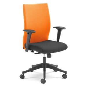 AJ Produkty Kancelářská židle MILTON, s područkami, oranžová