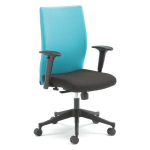 AJ Produkty Kancelářská židle MILTON, s područkami, tyrkysová