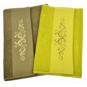 Vesna | Set ručníků 50x100 cm VERONA zelená v krabičce