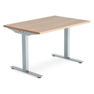 AJ Produkty Psací stůl Modulus, T-nohy, 1200x800 mm, stříbrný rám, dub