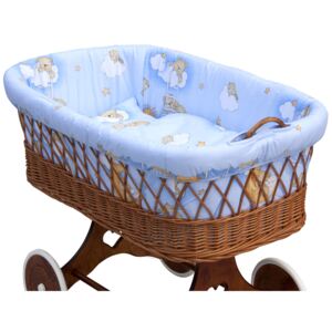 Proutěný košík na miminko Scarlett Mráček - modrá
