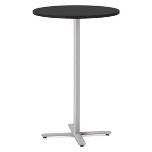 AJ Produkty Barový stůl TILO, 1090xØ700 mm, stříbrná, černá