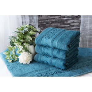 XPOSE ® Bambusový ručník CATANIA - petrolejová 50x90 cm