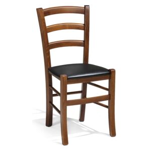 AJ Produkty Dřevěná židle TULSA, koženka